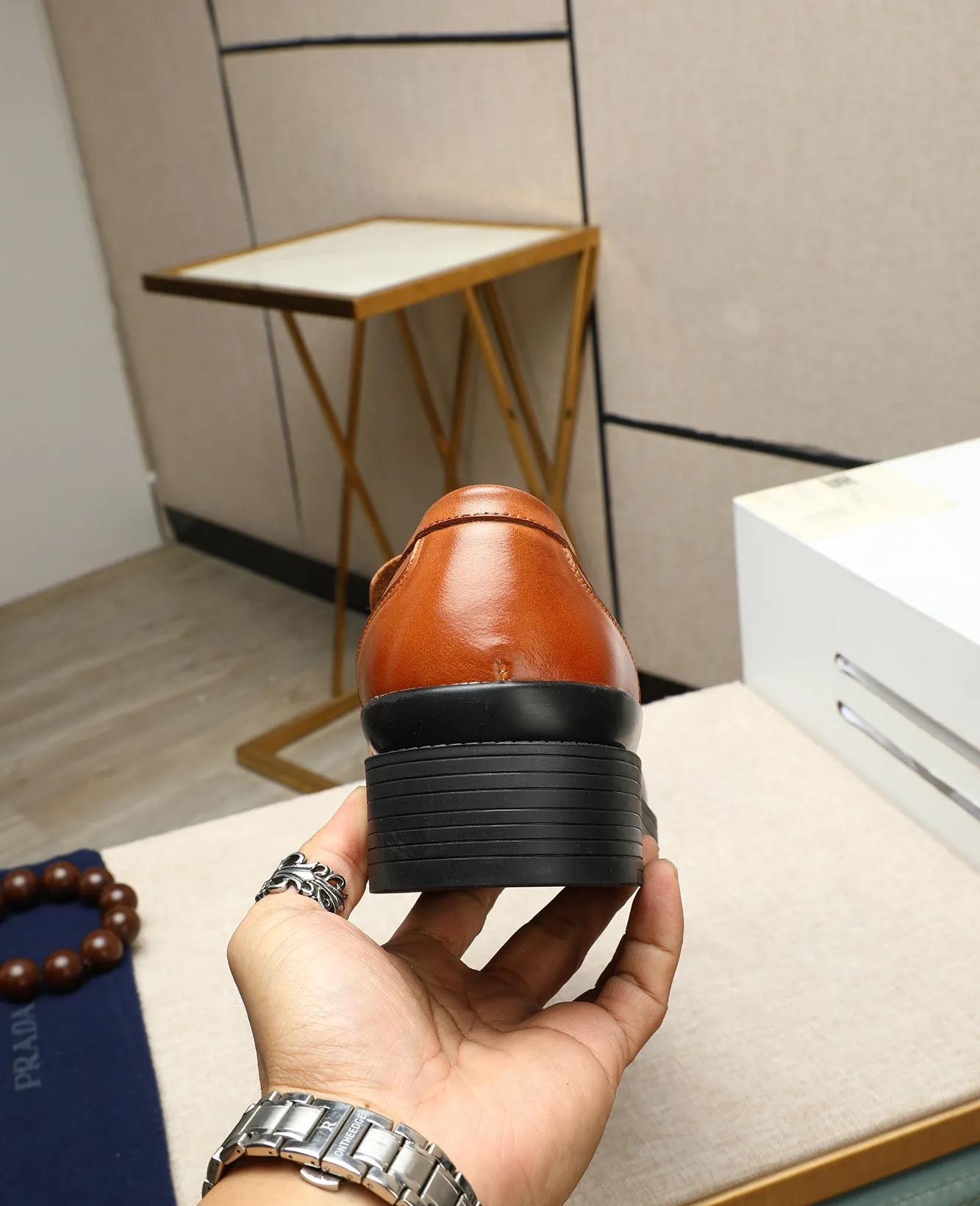 Men's men's shoes 💰540 (water-dyed cow leather) 📛📛PRADA high-end counter's latest formal business leather shoes 👔original and highest quality! Imported from Italy 🇮🇹 first-layer calfskin fabric ➕ cowhide lining Original outsole Formal size: 38➖44 (45 customized)
